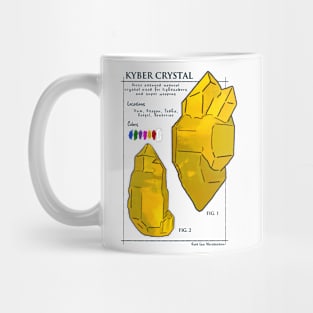 Kyber Crystal Science Illustration in Yellow Mug